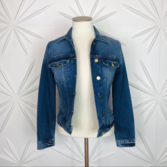 Frame Champagne Cowgirl Denim Trucker Jacket - Picture 5 of 12